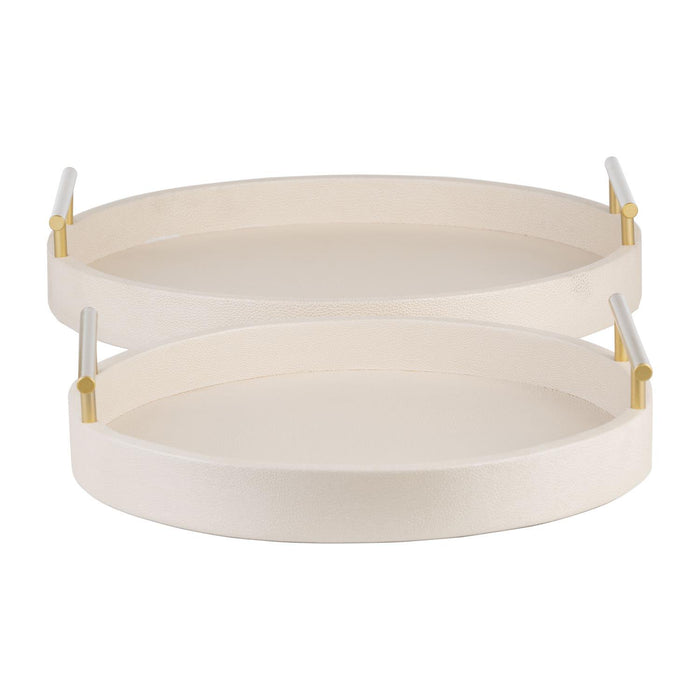 Round Shagreen Tray