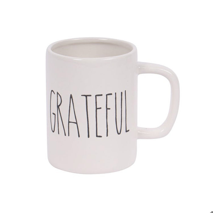 Grateful Skinny Script Mug