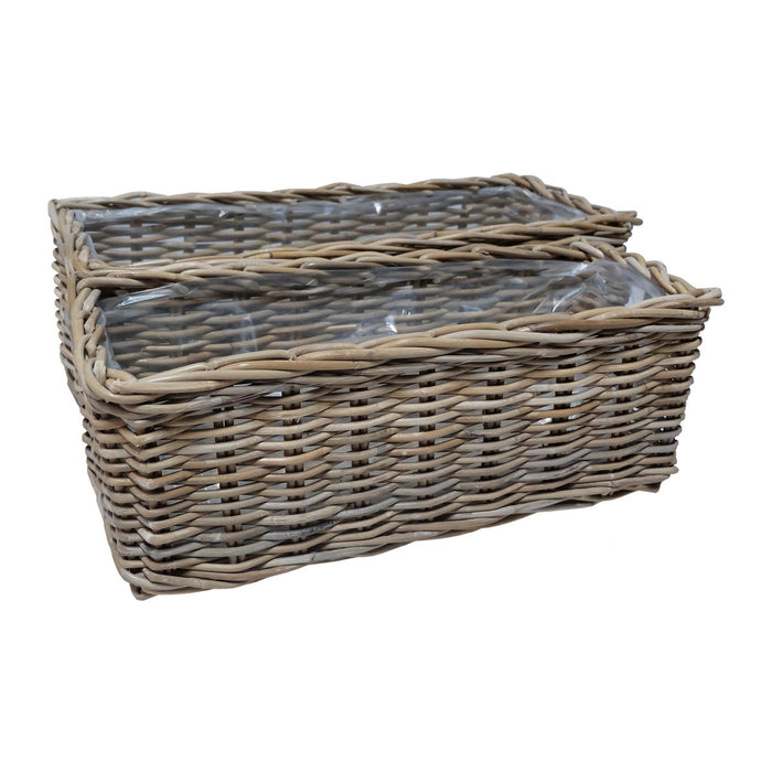 Rattan Natural Basket w/Liner