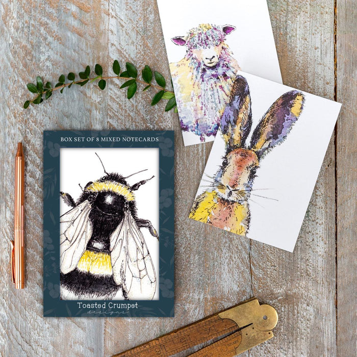 “Spring to Summer” Boxed Set Of 8 Mixed Notecards