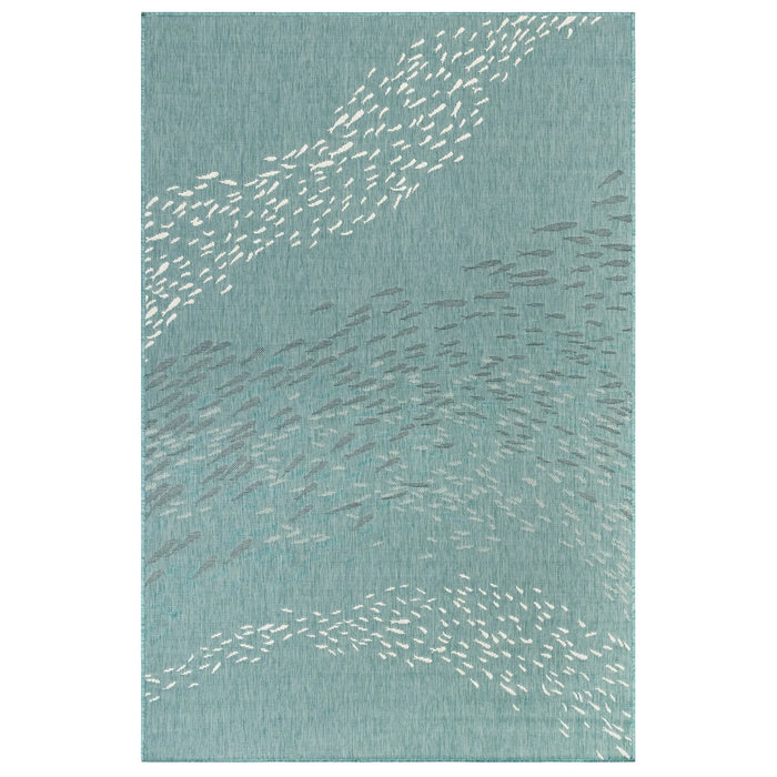Carmel School Of Fish Aqua Rug
