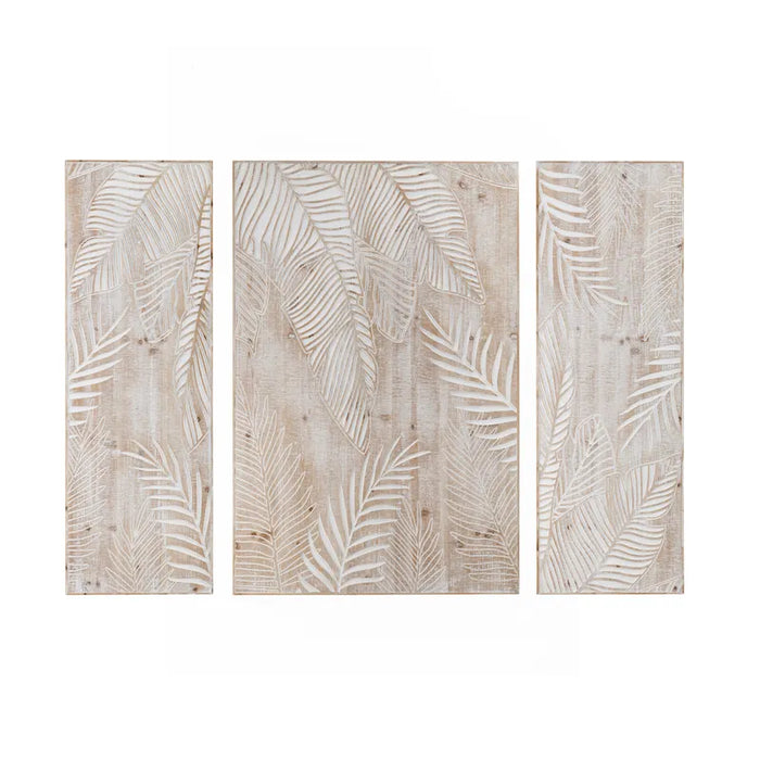 Wood Palms Wall Panels Art