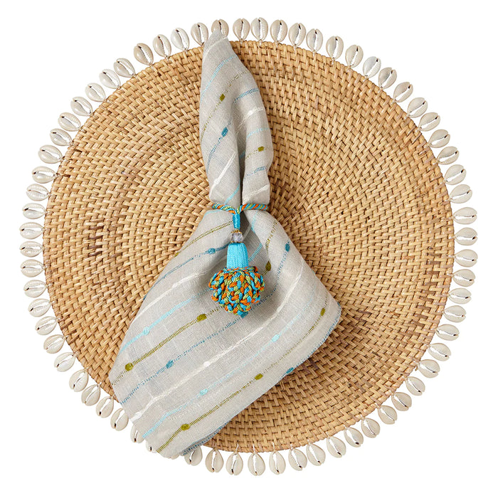 Beige Capiz Placemat, Set Of 4