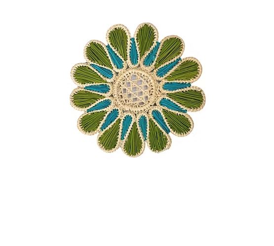 Drops Coasters Olive/Aqua - Set Of 4