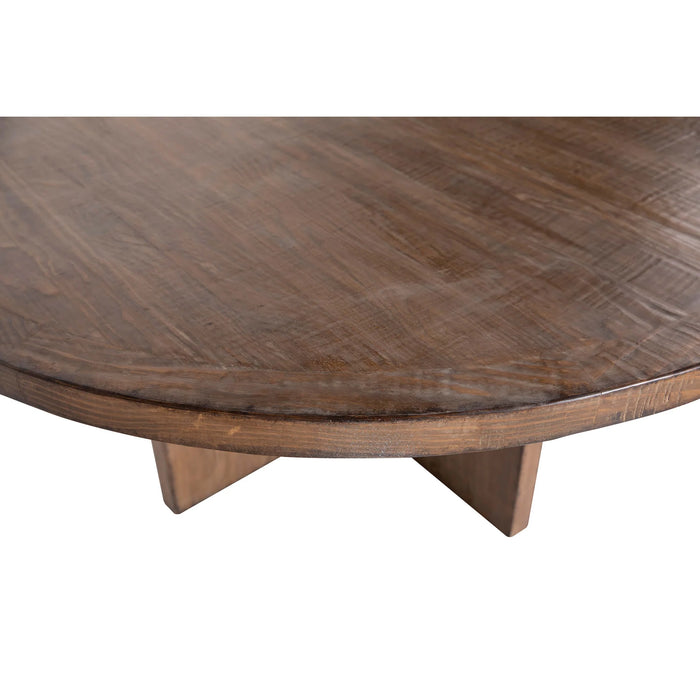 Harley Round Dining Table - Medium Brown