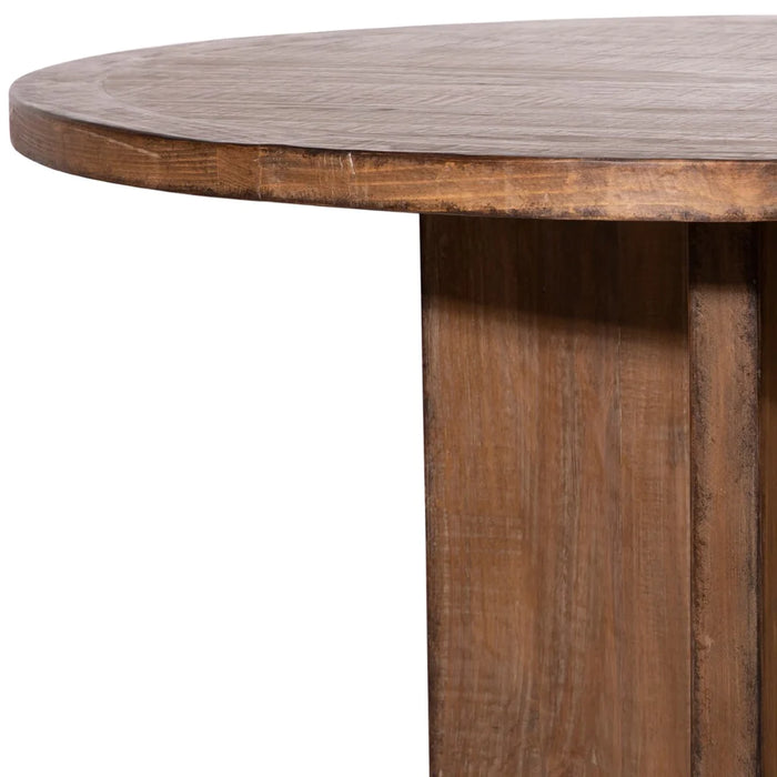 Harley Round Dining Table - Medium Brown