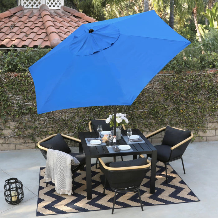 9ft. Steel Market Push Tilt Umbrella - Pacific Blue