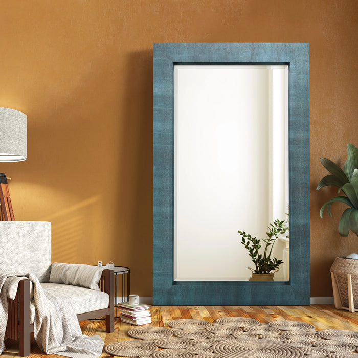 Black On Blue Metallic Mirror