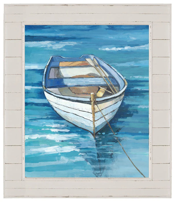 Coastal Jon Boat Framed Art