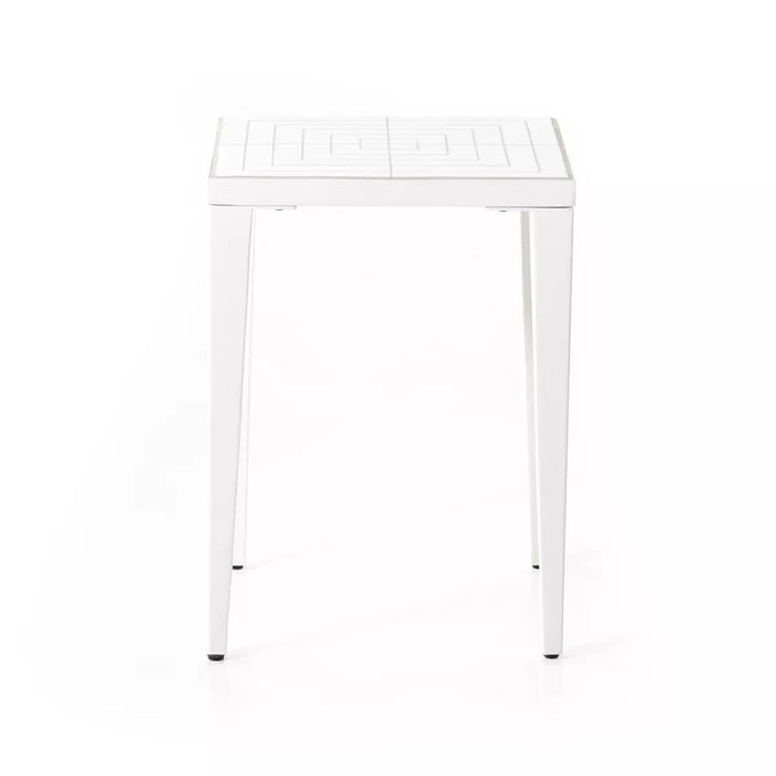 Sabi Outdoor End Table - Ivory Clay