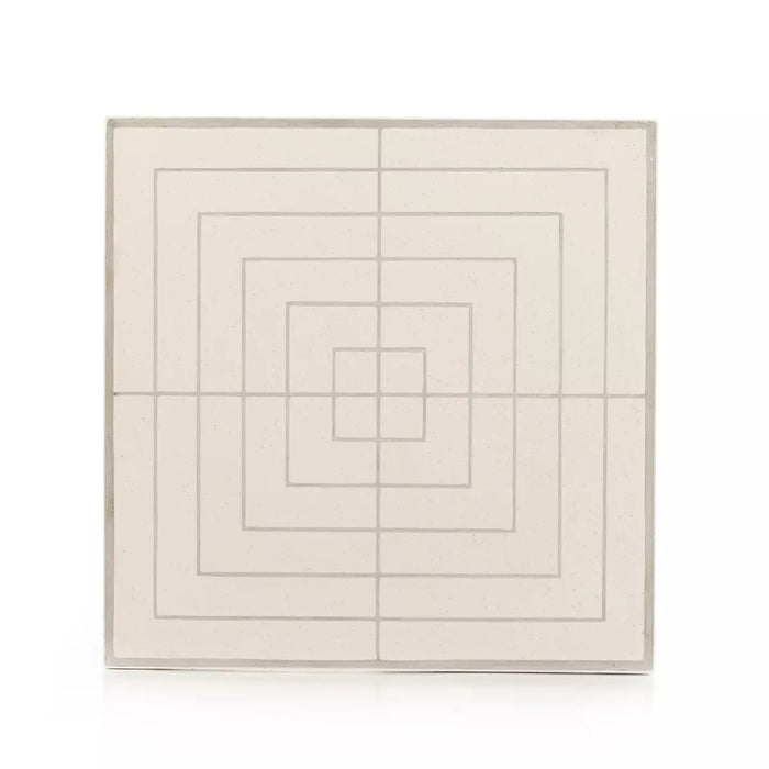 Sabi Outdoor End Table - Ivory Clay