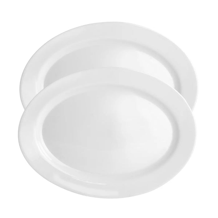 White Shadow 2pc. Platter Set