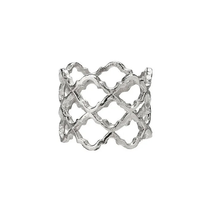 Lattice Napkin Rings Silver (Set of 4)