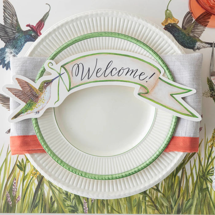 Hummingbird Banner Table Accent - Pack of 12