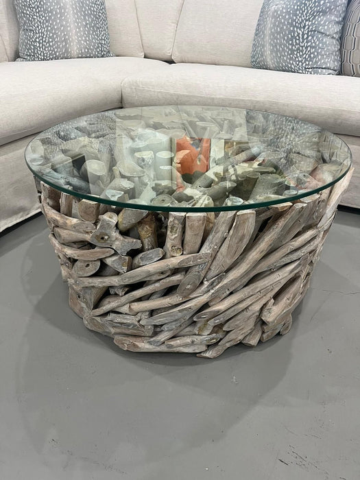 Ranting Coffee Table - White Wash