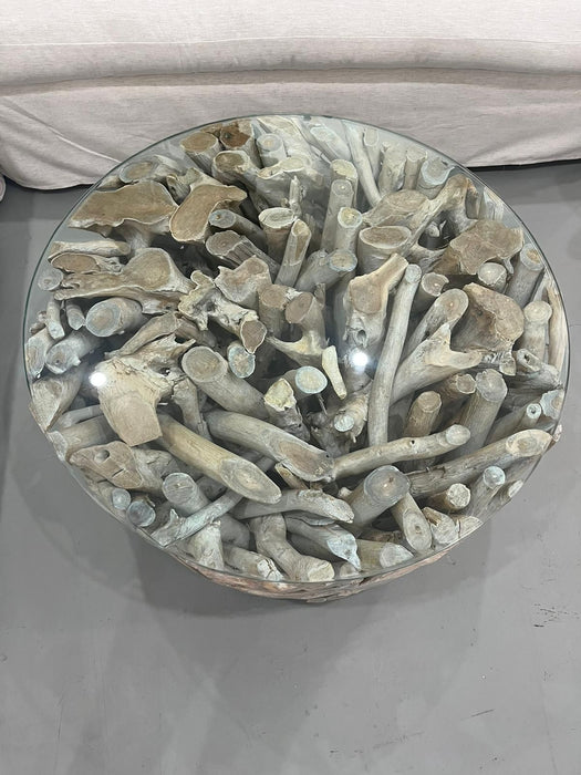 Ranting Coffee Table - White Wash