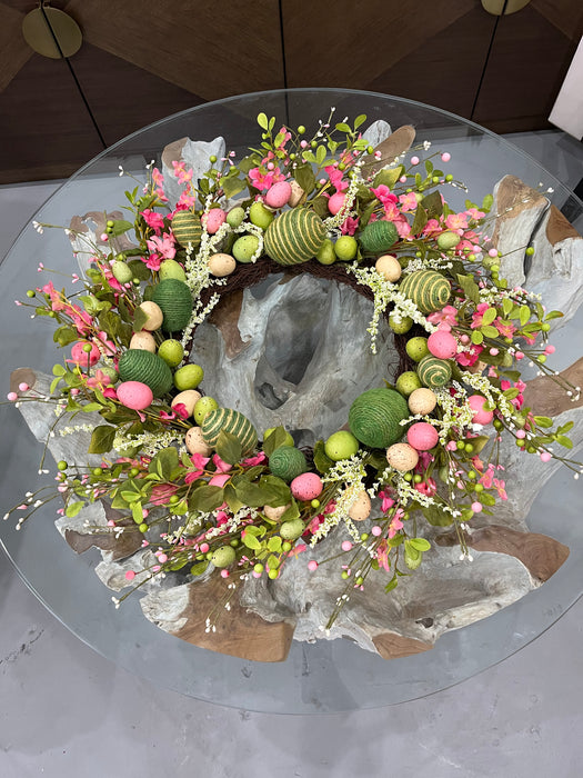 Pink & Green Egg Wreath