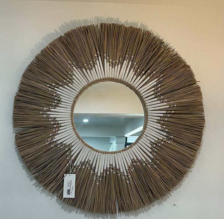 Sadira Seagrass Round Mirror