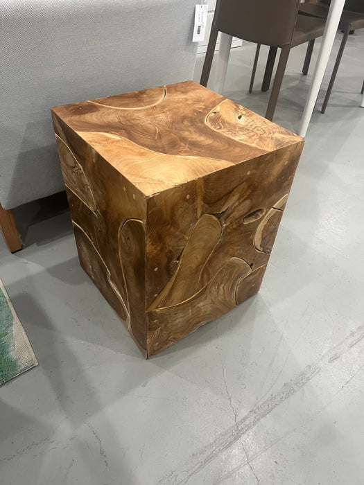 Teak Root Square End Table