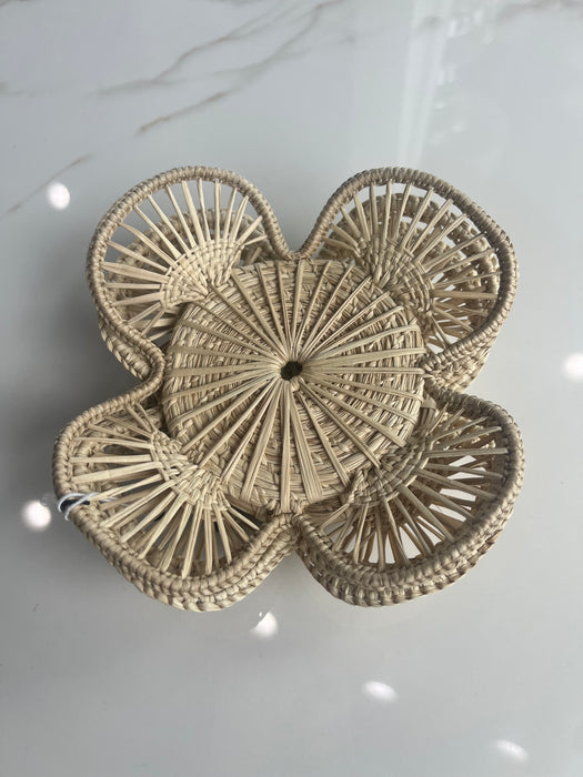 Petals Natural Coasters - Set Of 4