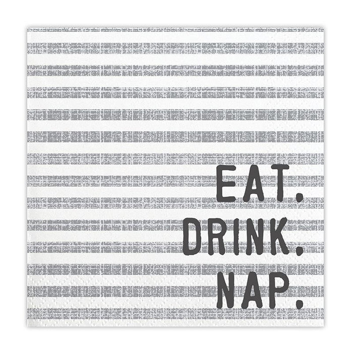 Face to Face Cocktail Napkin - Eat, Drink, Nap