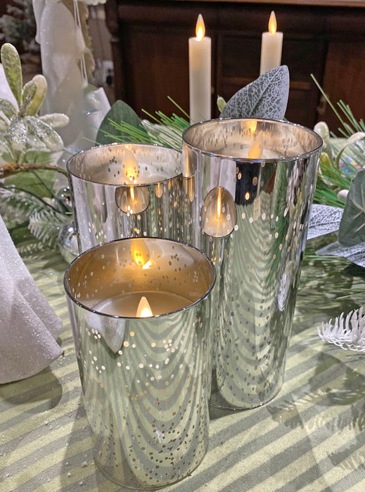 Mercury Silver Glass Candle
