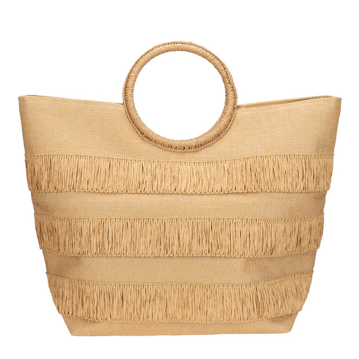 Paper Tassled Leucadia Shoulder Bag