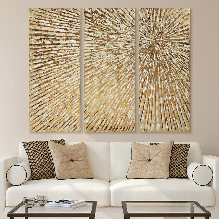 Sunshine Metallic Hand Painted Art