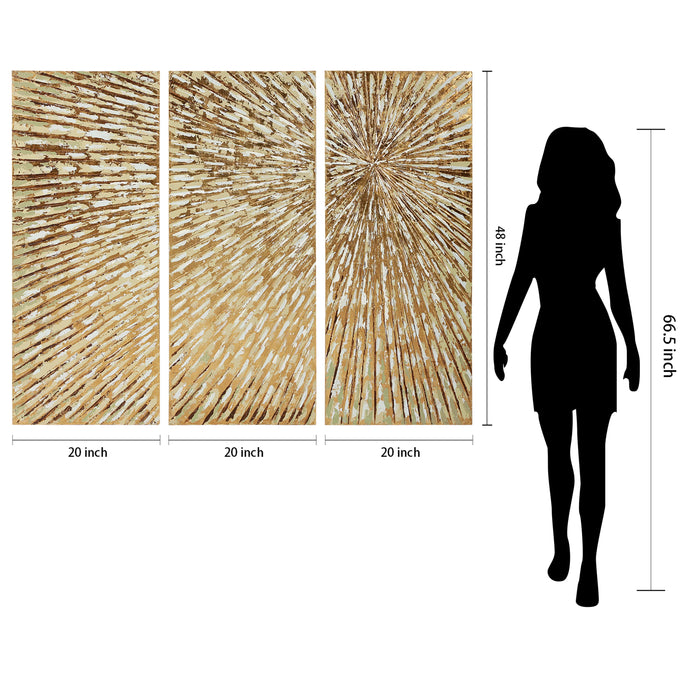 Sunshine Metallic Hand Painted Art