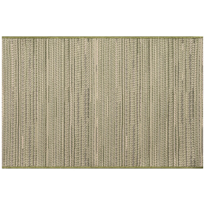 Miranda Tweed Stripe Green Rug