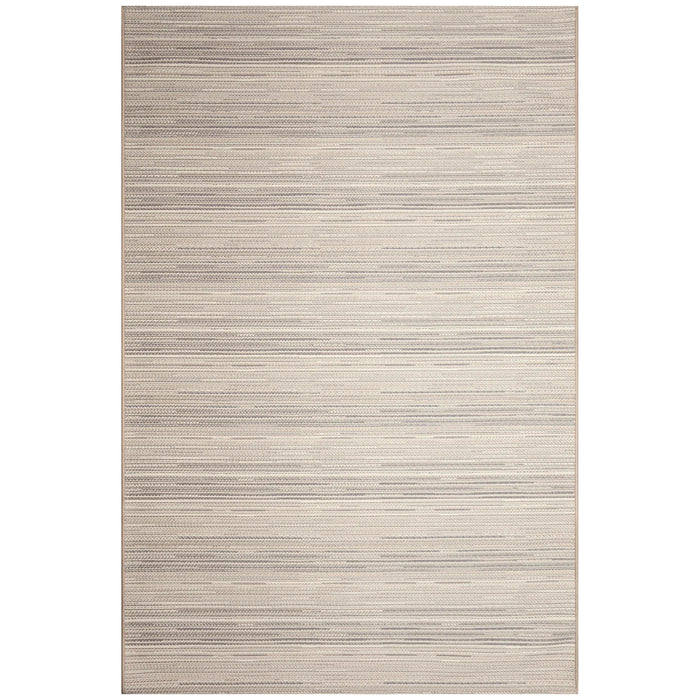 Miranda Stripe Silver & Brown Rug