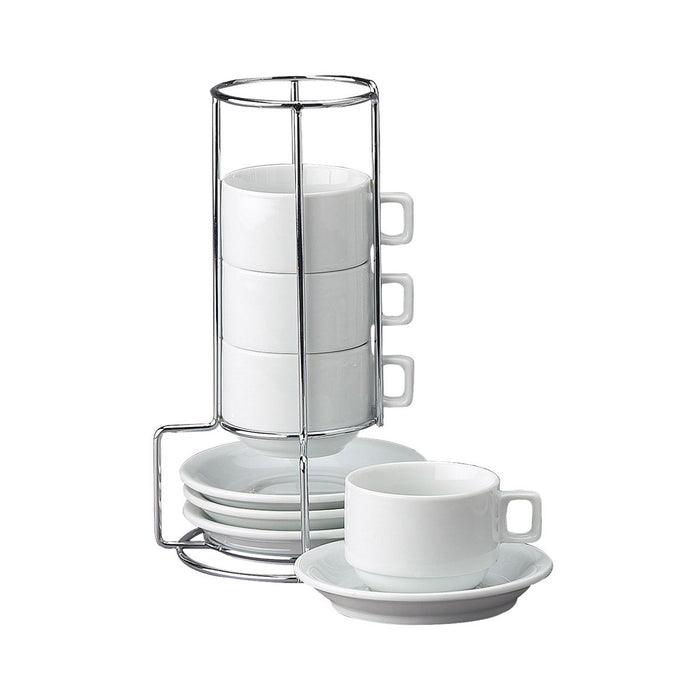 HIC Kitchen Stackable Espresso Mug Set