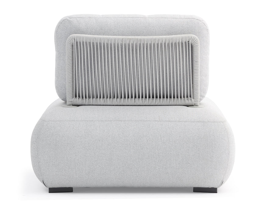 Olala Light Grey Armless Chair