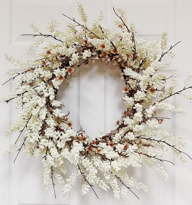 White Flower Wreath