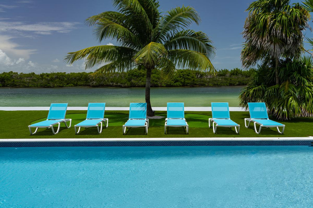 Abaco Sling Chaise Lounger - Teal