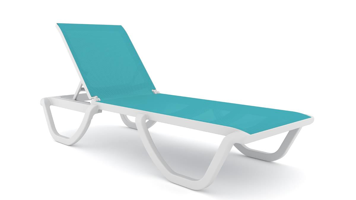 Abaco Sling Chaise Lounger - Teal