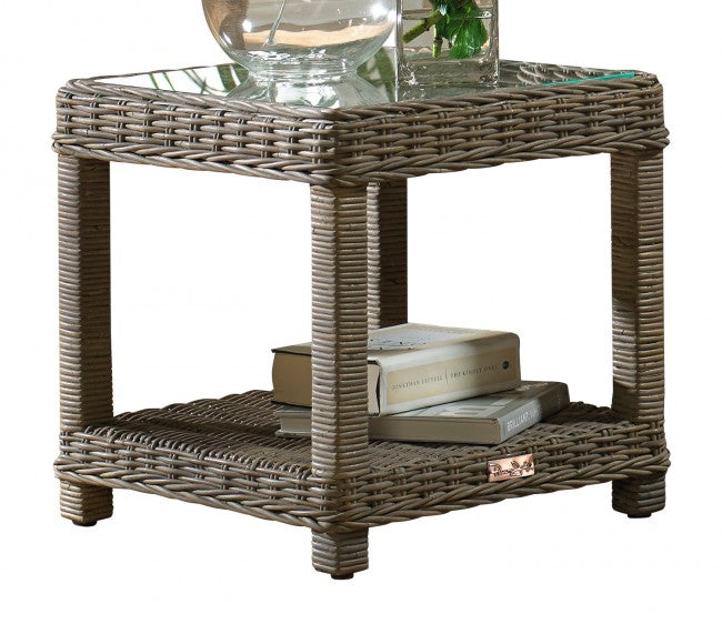 Exuma End Table w/Glass