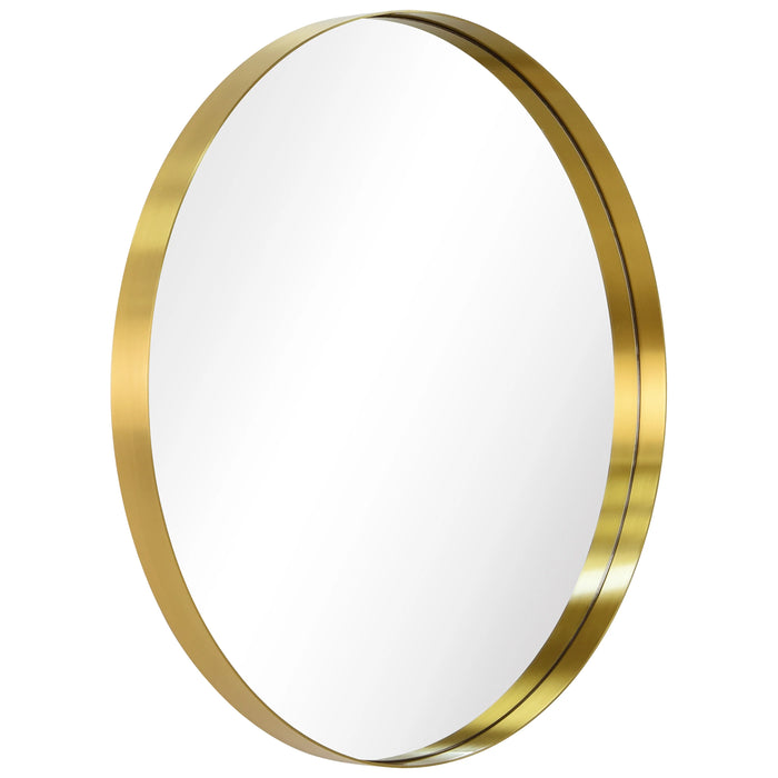 Ultra Brushed Gold Round Mirror