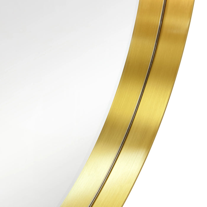 Ultra Brushed Gold Round Mirror