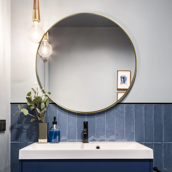 Ultra Brushed Gold Round Mirror