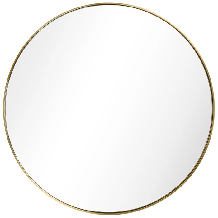 Ultra Brushed Gold Round Mirror