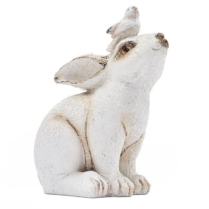 Resin Bunny w/Bird On Head