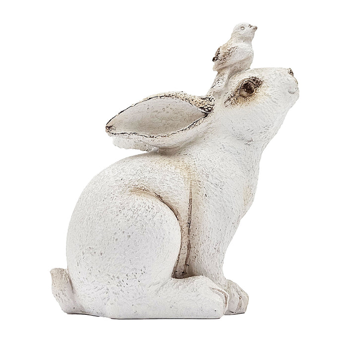 Resin Bunny w/Bird On Head