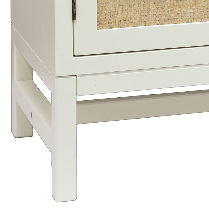 Two-Door Cabinet w/Raffia Panels