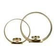 Metal Ring Shape Candle Holder - Gold
