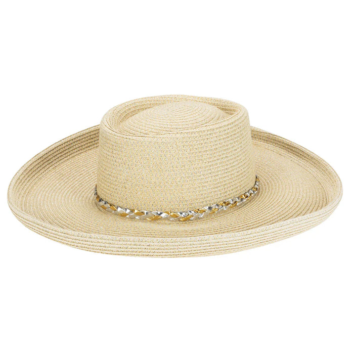 Sailor Turned Brim Gambler Hat