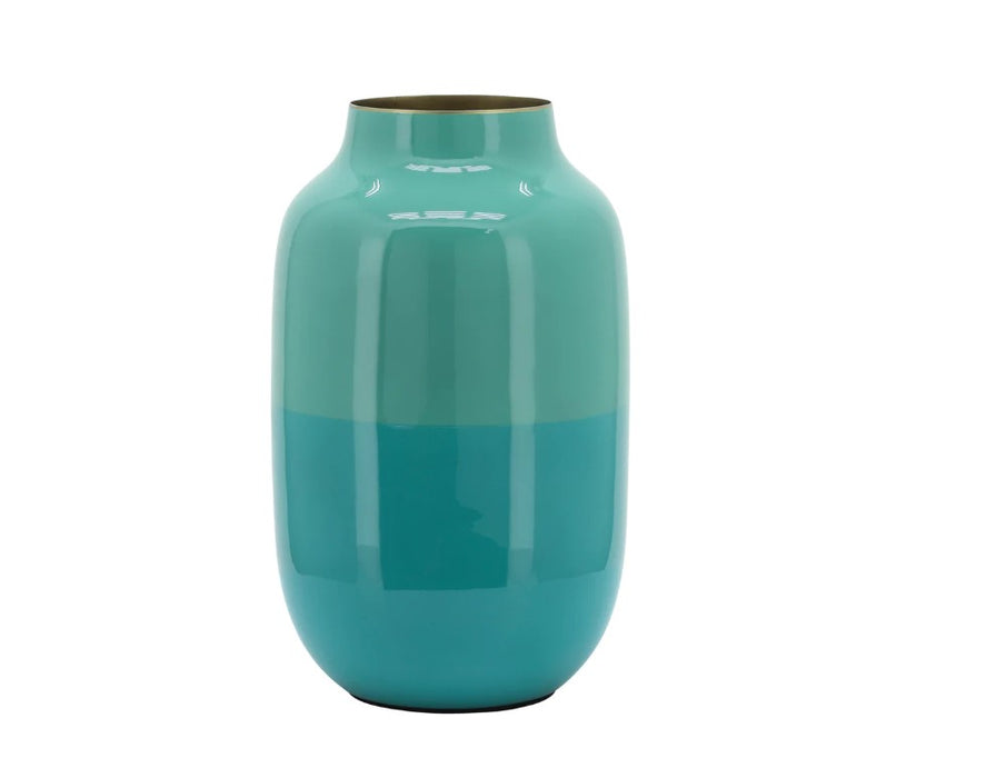 Green Metal Vase