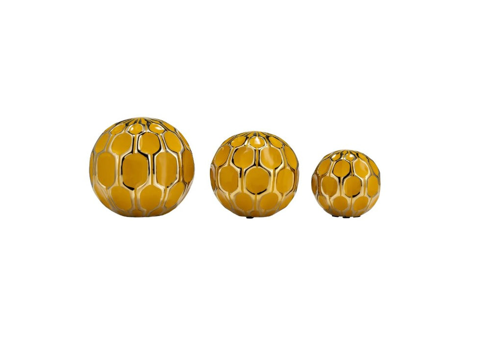 Ceramic Honey & Gold Orb