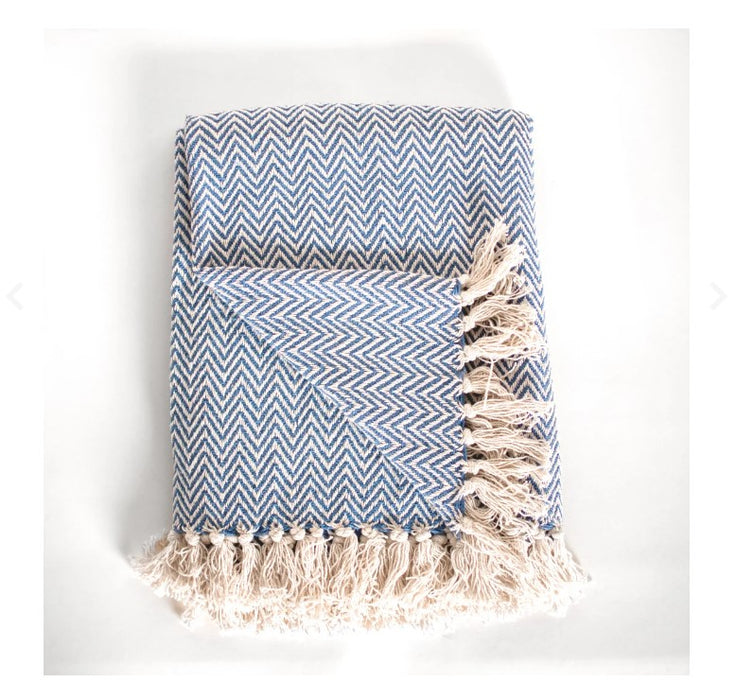 Blue Stripe Throw