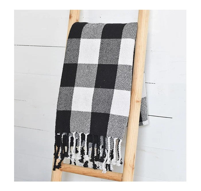Black & White Checker Throw